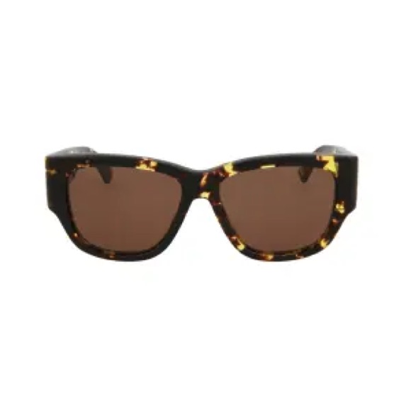 Bottega Veneta Square Sunglasses With Brown Lenses